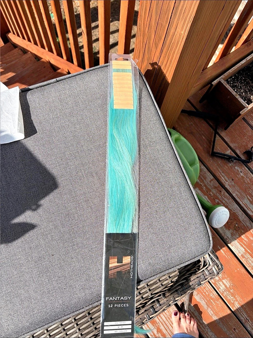 Hot heads Fantasy Turquoise Hair Extensions 10 pc.